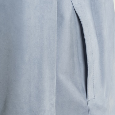  Erkek Mavi Süet Gömlek