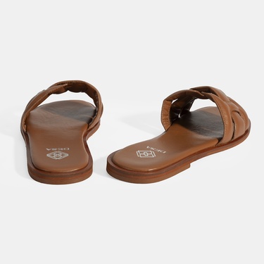  Kadın Taba Deri Terlik