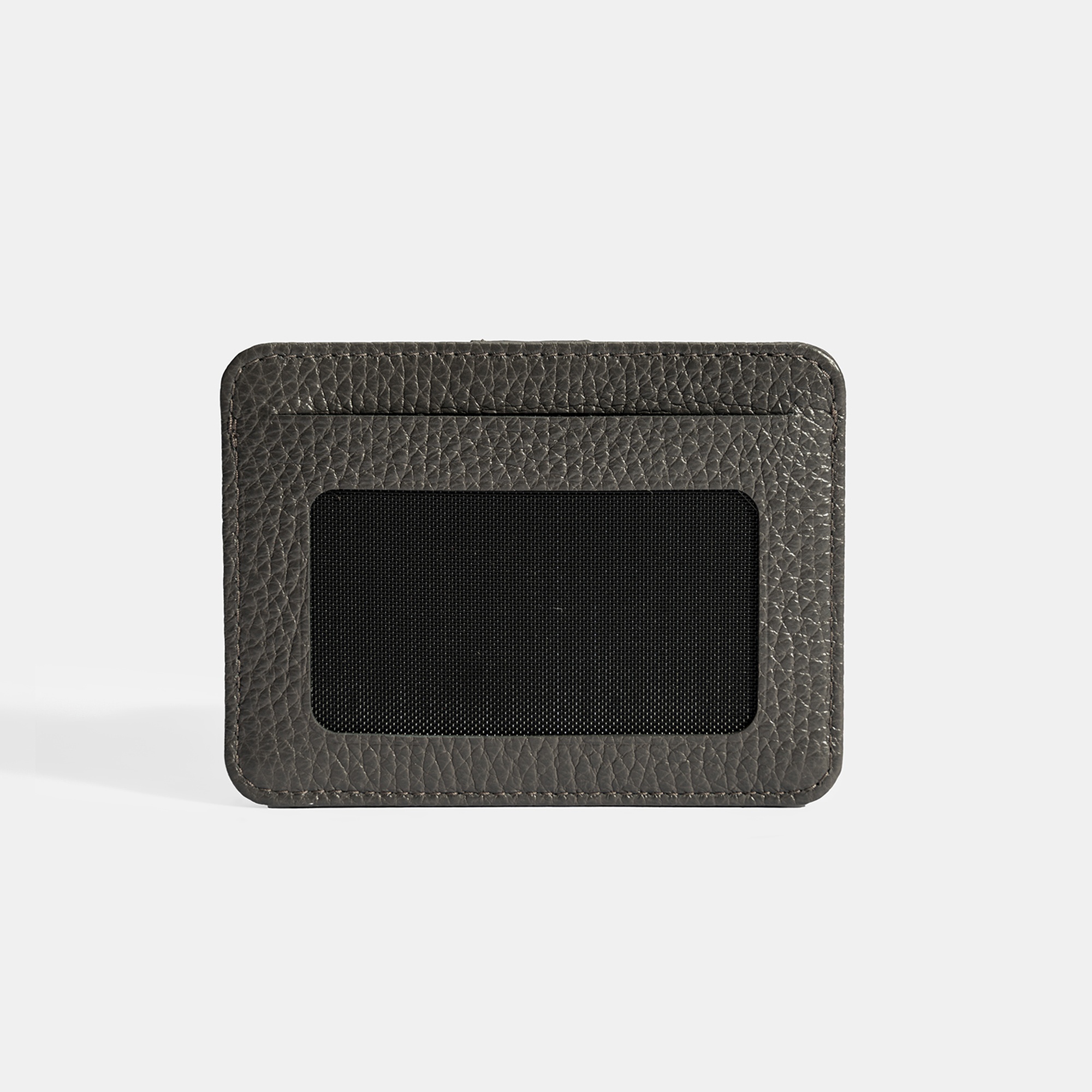 Erkek Koyu Gri Deri Kartlık