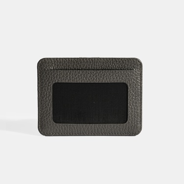  Erkek Koyu Gri Deri Kartlık