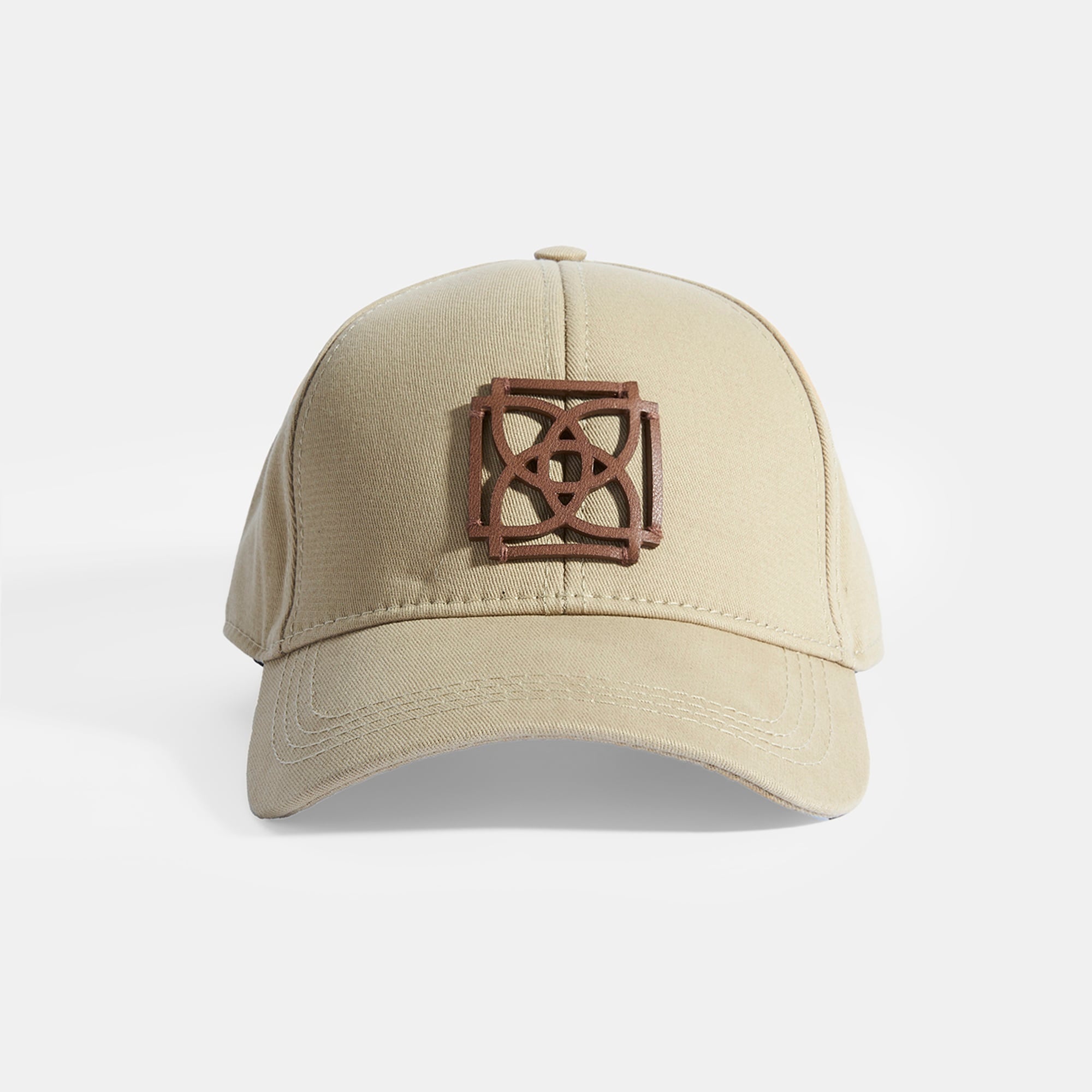 Bej Baskılı Cap Şapka