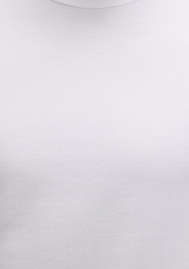  Mavi Stretch Beyaz Basic Tişört Fitted / Vücuda Oturan Kesim 061747-620