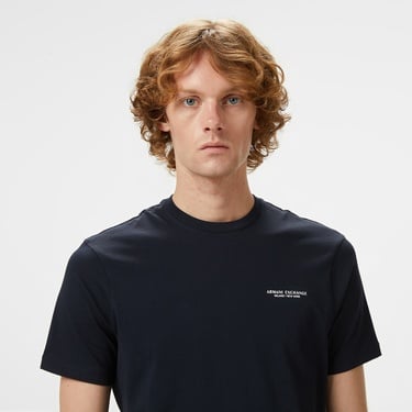  Armani Exchange Erkek Lacivert Bisiklet Yaka T-Shirt