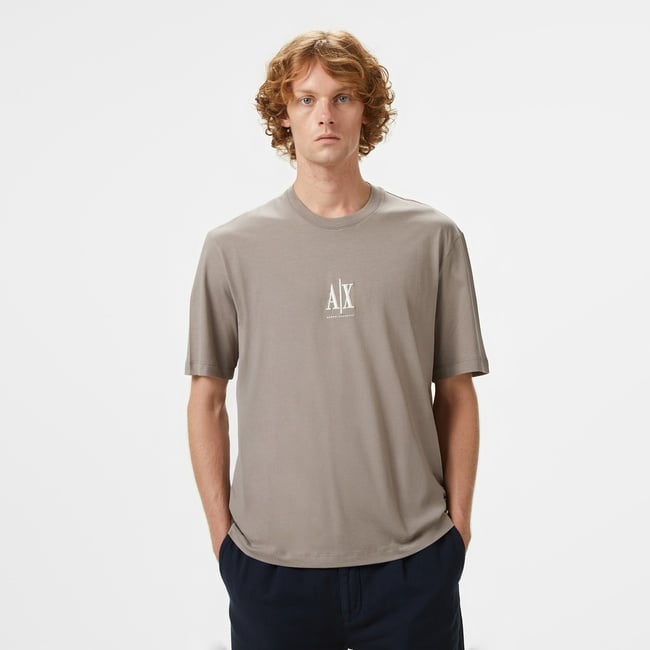  Armani Exchange Erkek Turuncu Bisiklet Yaka T-Shirt