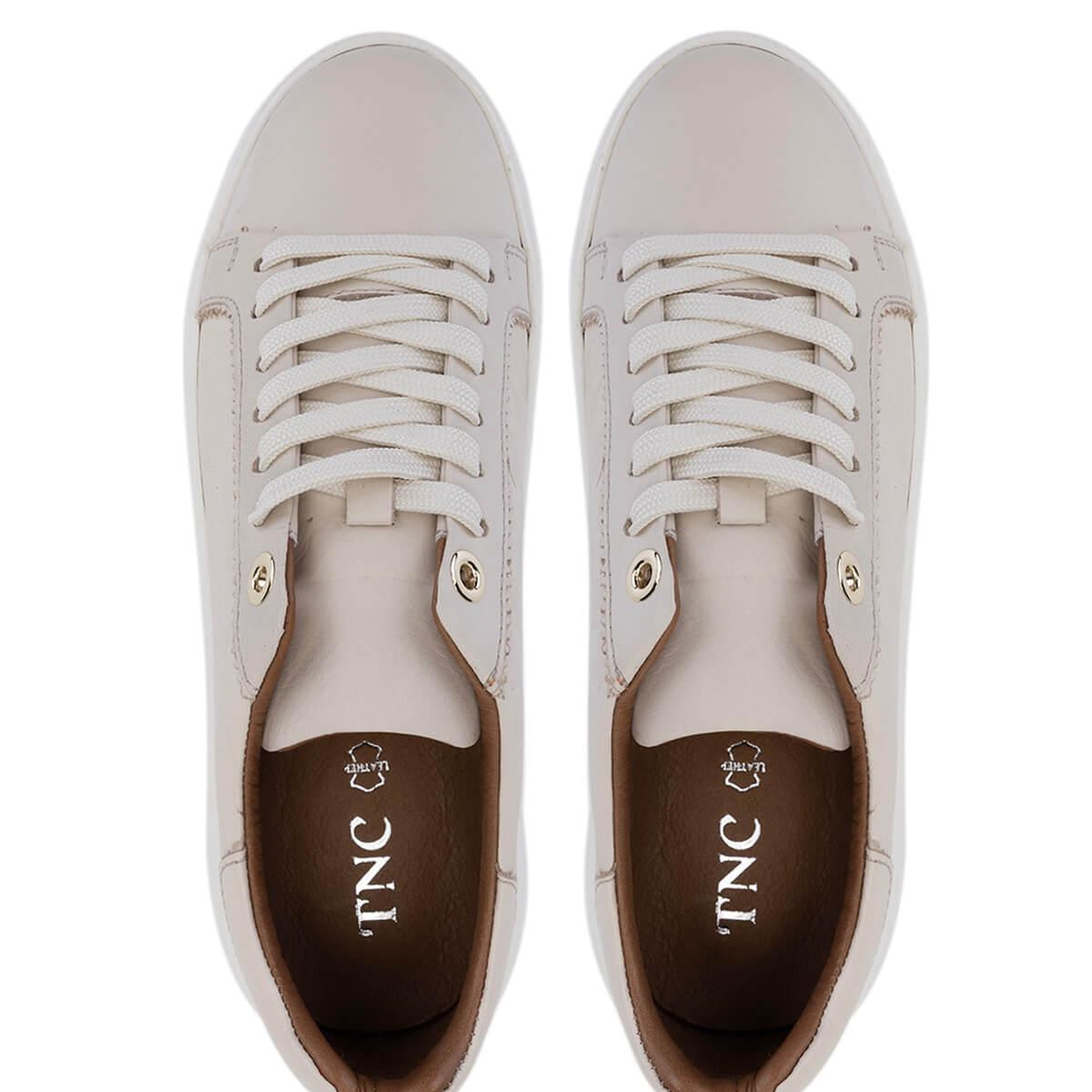 Tamer Tanca Kadın Hakiki Deri Bej Sneakers & Spor Ayakkabı