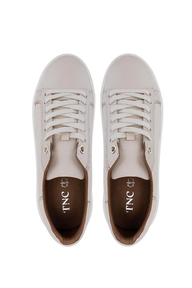  Tamer Tanca Kadın Hakiki Deri Bej Sneakers & Spor Ayakkabı