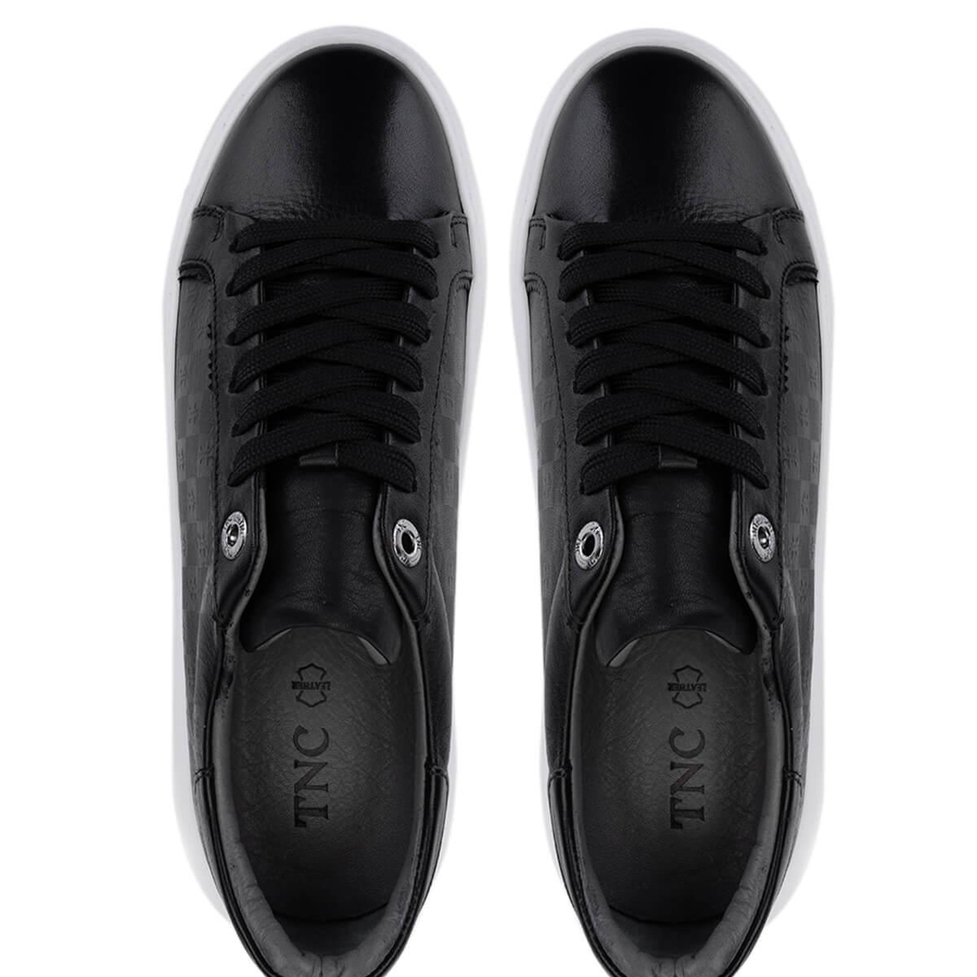 Tamer Tanca Kadın Hakiki Deri Siyah Sneakers & Spor Ayakkabı