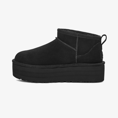  UGG Classic Ultra Mini Platform Kadın Siyah Bot