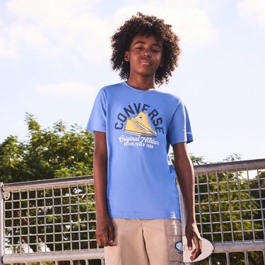  Converse Retro Remix Çocuk Mavi T-Shirt