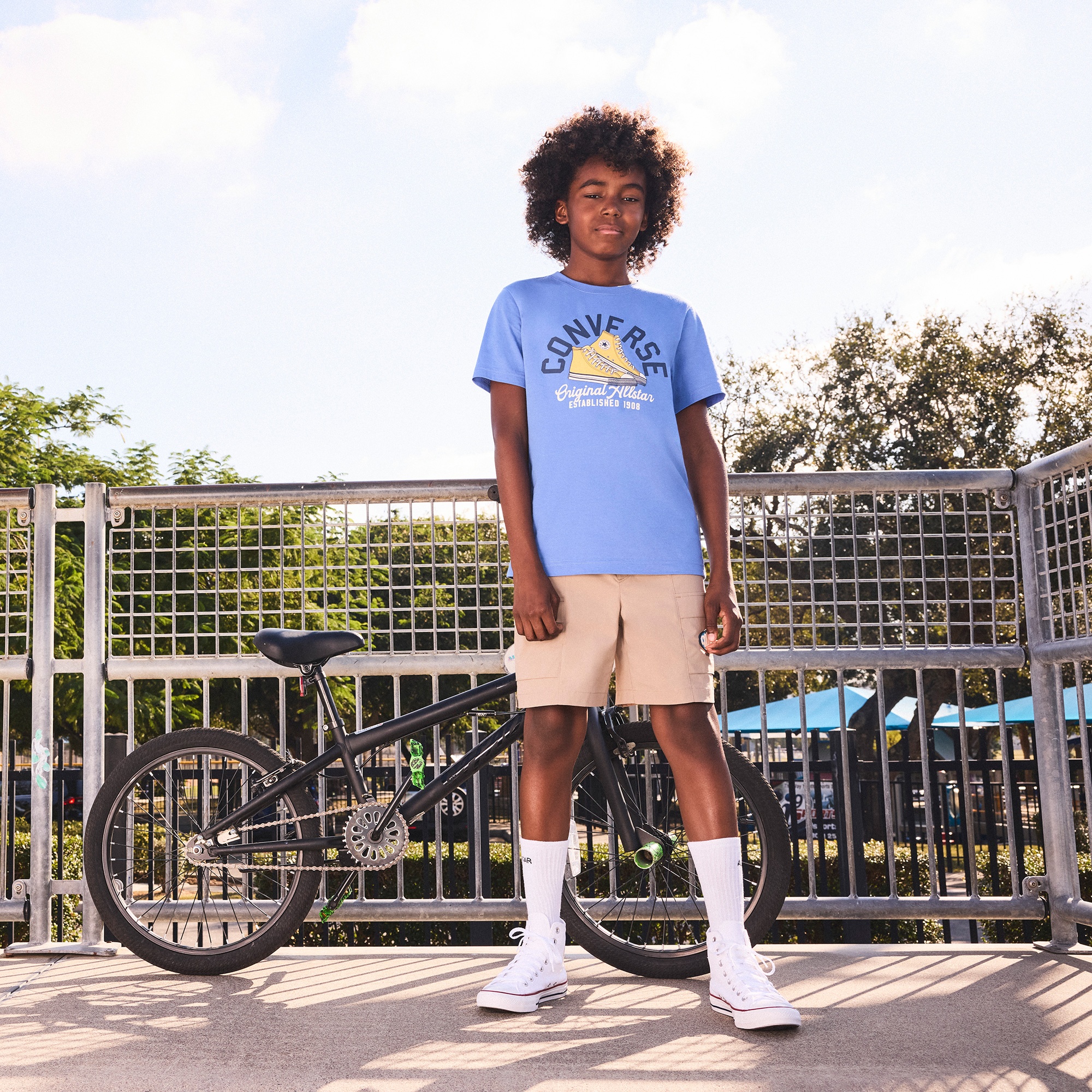 Converse Retro Remix Çocuk Mavi T-Shirt