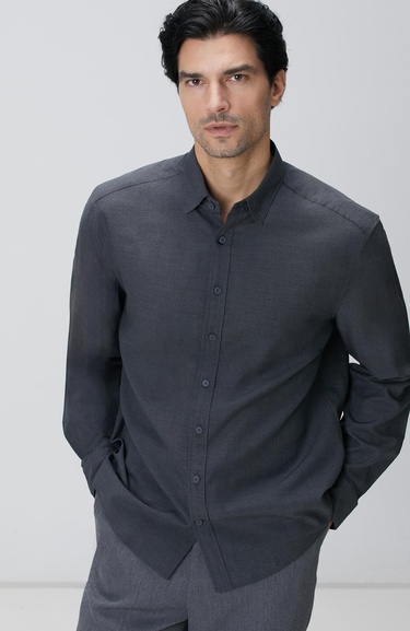  Network Erkek Antrasit Gömlek