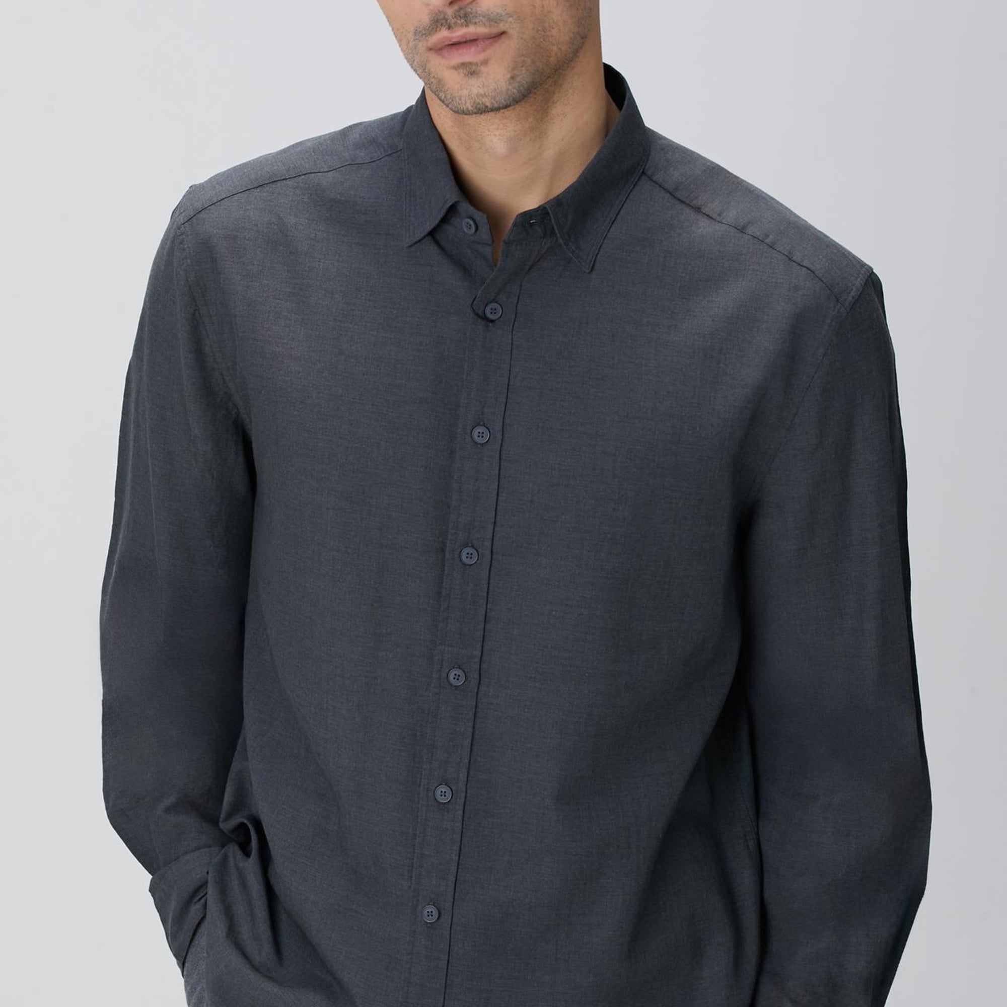 Network Erkek Antrasit Gömlek