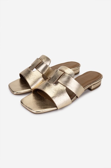  Valmenti Kadın Hakiki Deri Sarı Düz Terlik