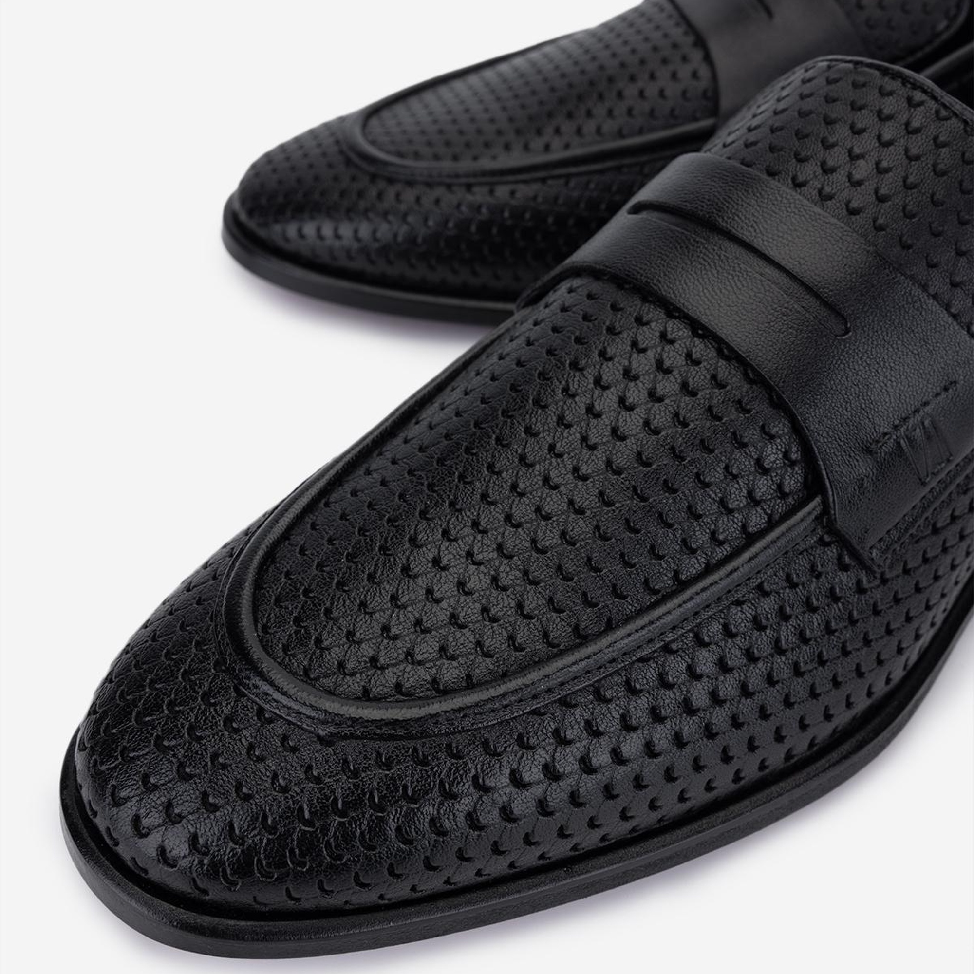 Valmenti Erkek Hakiki Deri Siyah Loafer Ayakkabı