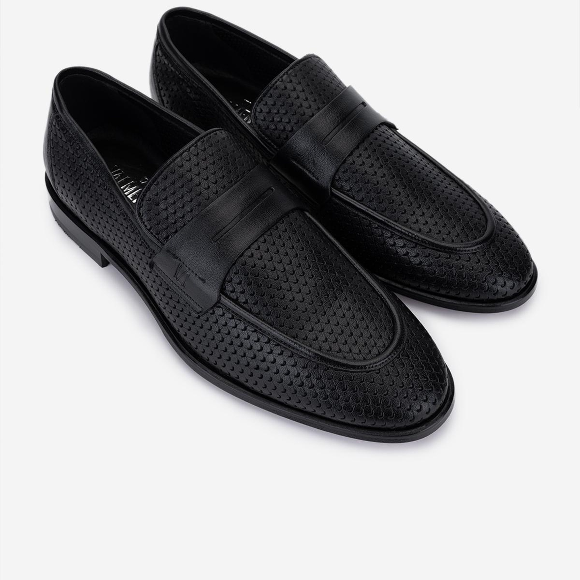 Valmenti Erkek Hakiki Deri Siyah Loafer Ayakkabı