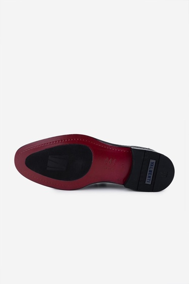  Valmenti Erkek Hakiki Deri Siyah Loafer Ayakkabı