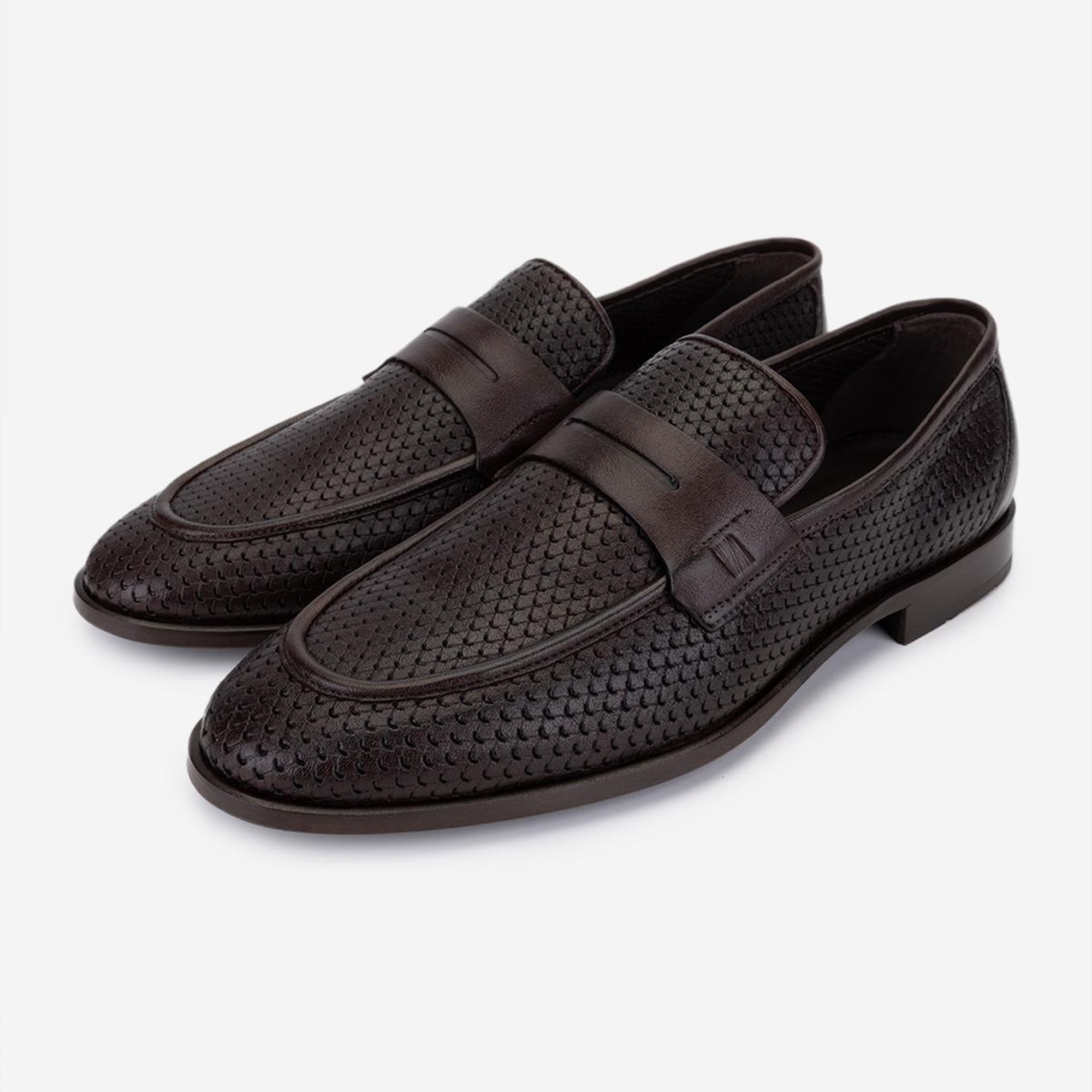 Valmenti Erkek Hakiki Deri Kahverengi Loafer Ayakkabı