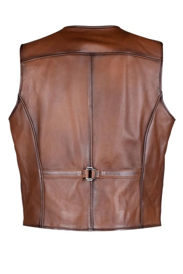  Tamer Tanca Erkek Hakiki Deri Taba Yelek Deri Mont