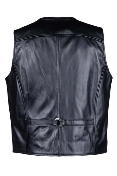  Tamer Tanca Erkek Hakiki Deri Siyah Yelek Deri Mont