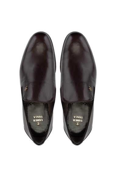  Tamer Tanca Erkek Hakiki Deri Kahverengi Loafer Ayakkabı