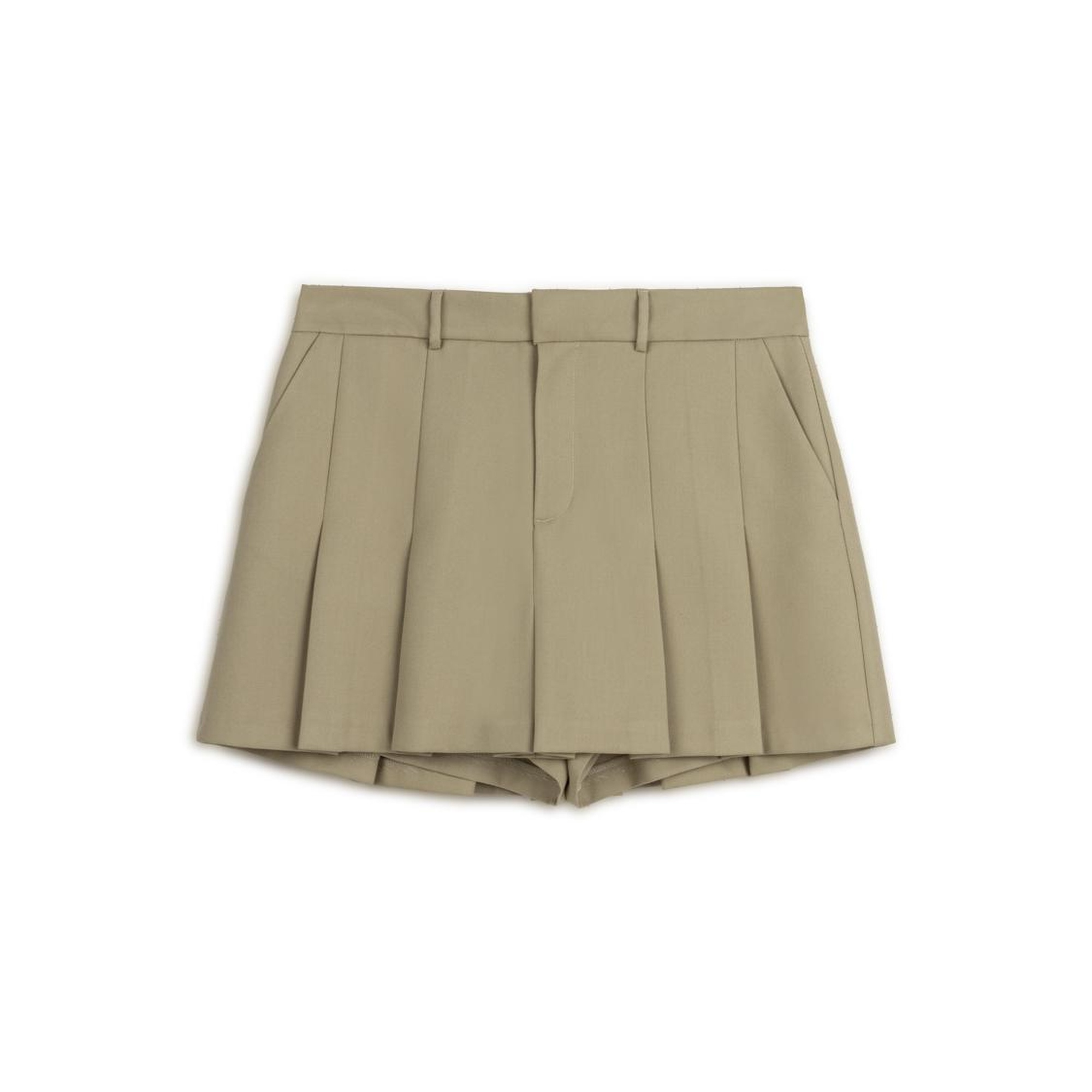 Pileli Mini Şort Etek