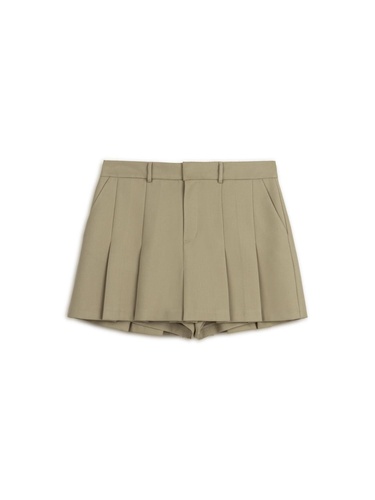  Pileli Mini Şort Etek