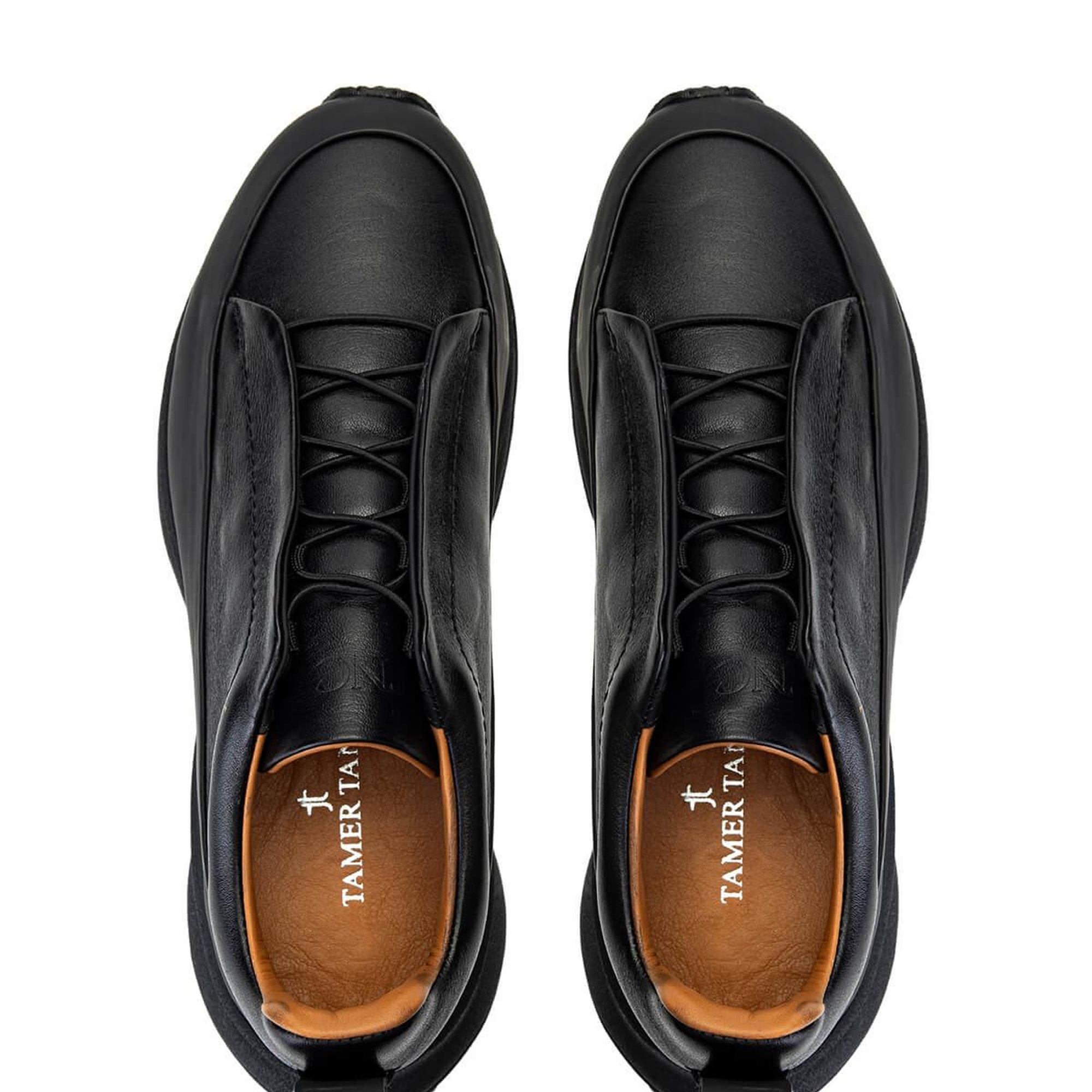Tamer Tanca Erkek Hakiki Deri Siyah Sneakers & Spor Ayakkabı