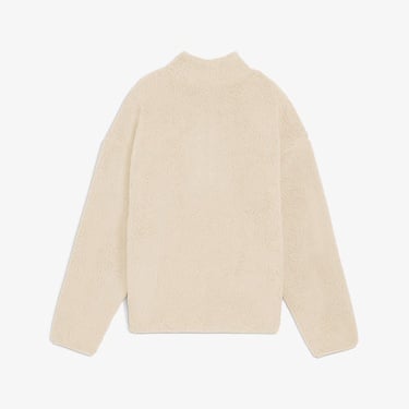  Puma Essential Elevated Half-Zip Crew Kadın Krem Rengi Sweatshirt