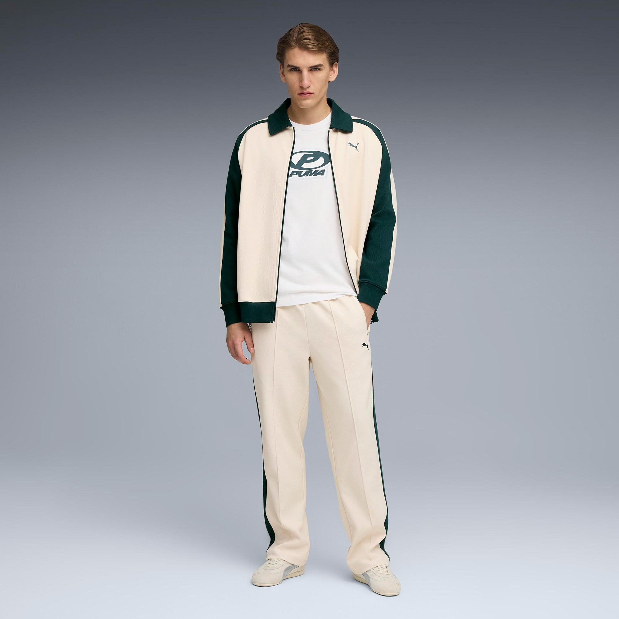Puma T7 Relaxed Track s Unisex Yeşil Eşofman Altı