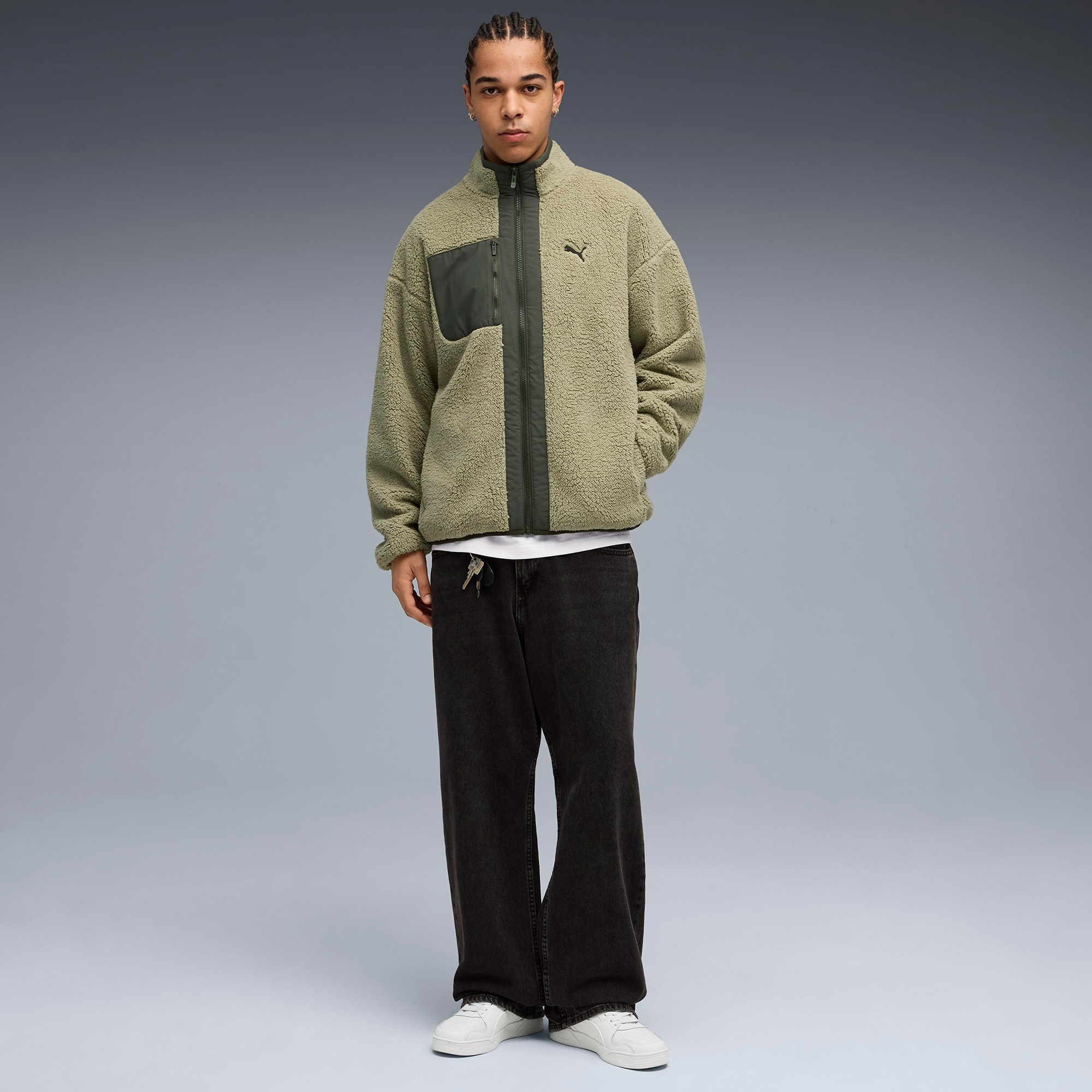 Puma Reversible Sherpa  Erkek Haki Ceket