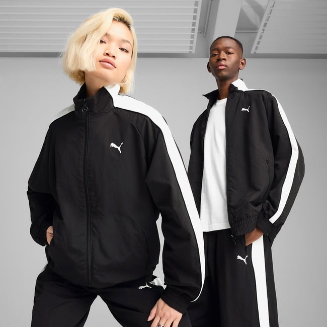  Puma T7 Oversized Track  Unisex Siyah Ceket