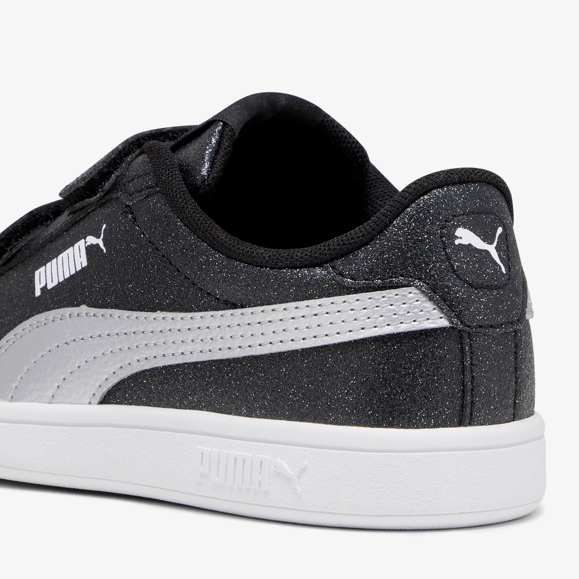 Puma Smash 3.0 Gliz Glam V PS Çocuk Siyah Spor Ayakkabı