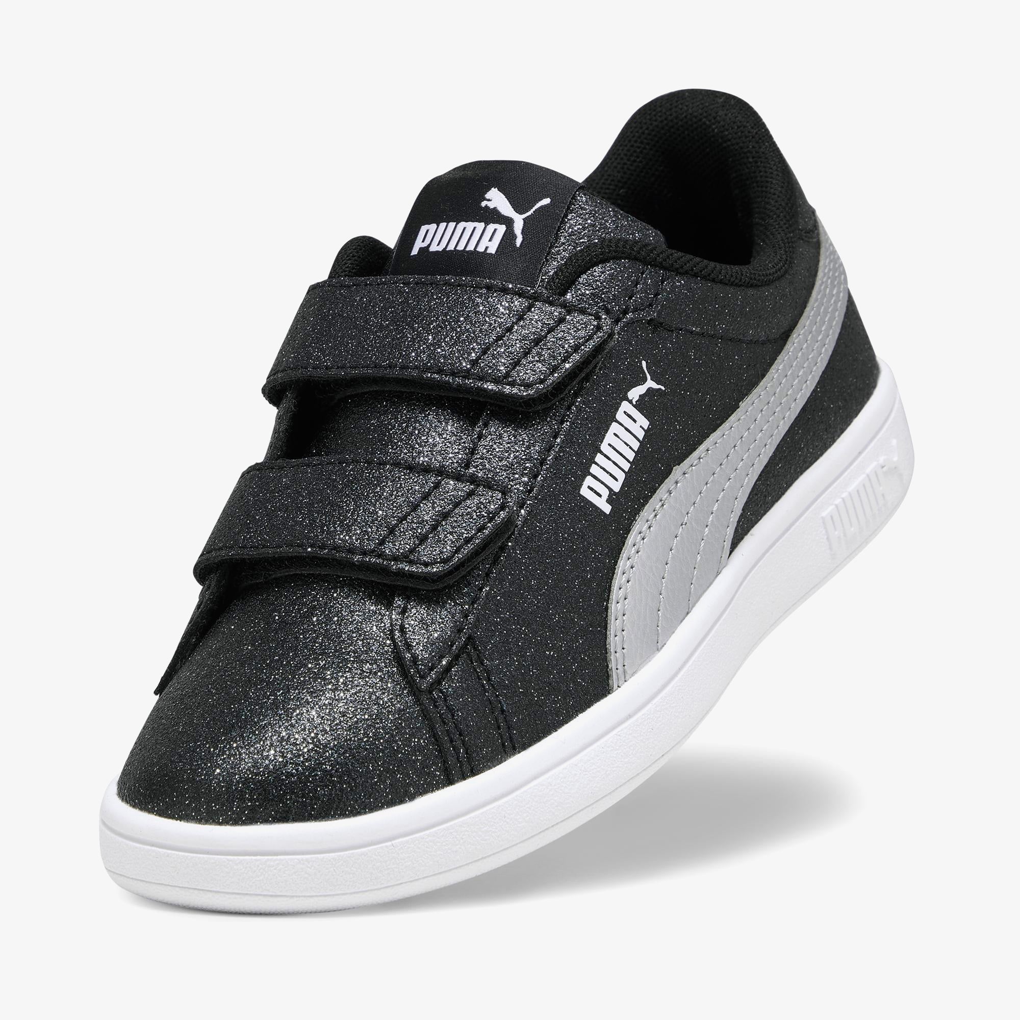 Puma Smash 3.0 Gliz Glam V PS Çocuk Siyah Spor Ayakkabı