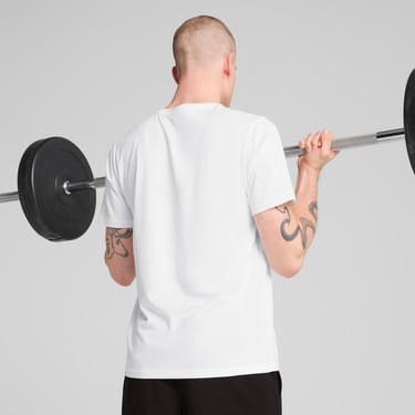  Puma M Tad Essentialential Solid Cat Erkek Beyaz T-Shirt