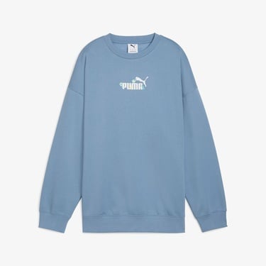  Puma Essential NATURE 2.0  Crew Kadın Mavi Sweatshirt
