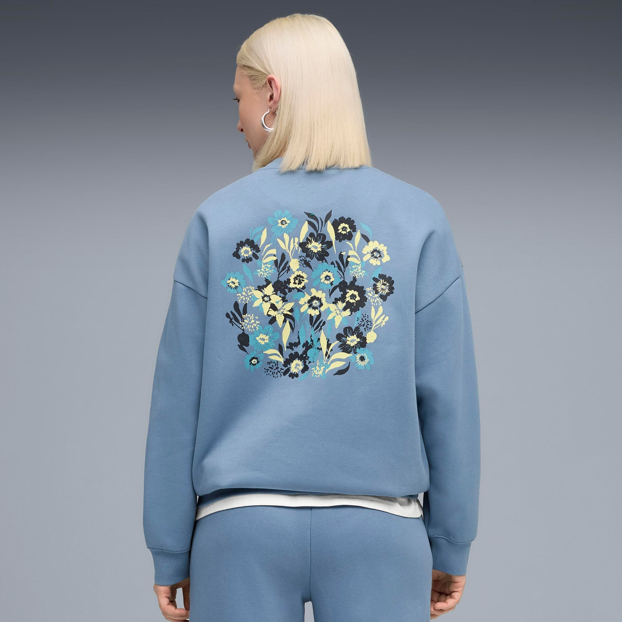 Puma Essential NATURE 2.0  Crew Kadın Mavi Sweatshirt