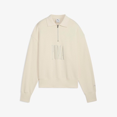  Puma Premium Essential Polo Crew Kadın Siyah Sweatshirt