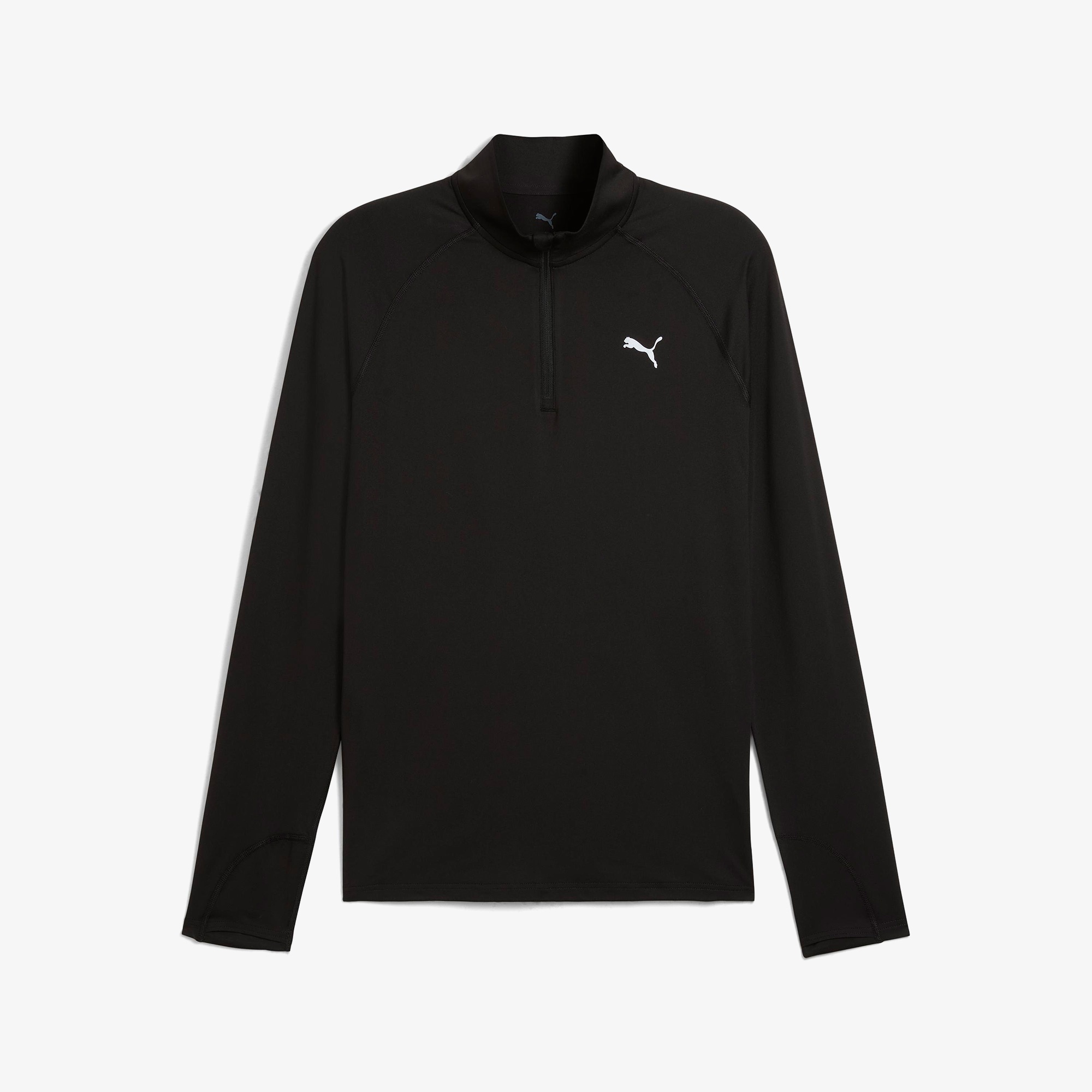 Puma Run Veloty Cldspn 1-4 Zip Erkek Siyah Koşu T-Shirt