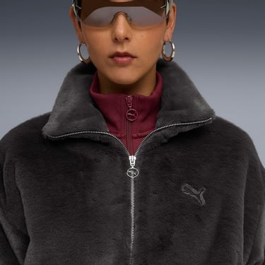  Puma Soft Fleece  Kadın Koyu Gri Ceket