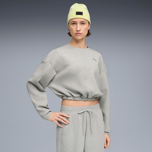  Puma W Cloudspun Crew Kadın Gri Sweatshirt