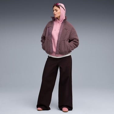  Puma Essential Small No. 1 Logo  Kadın Pembe Sweatshirt