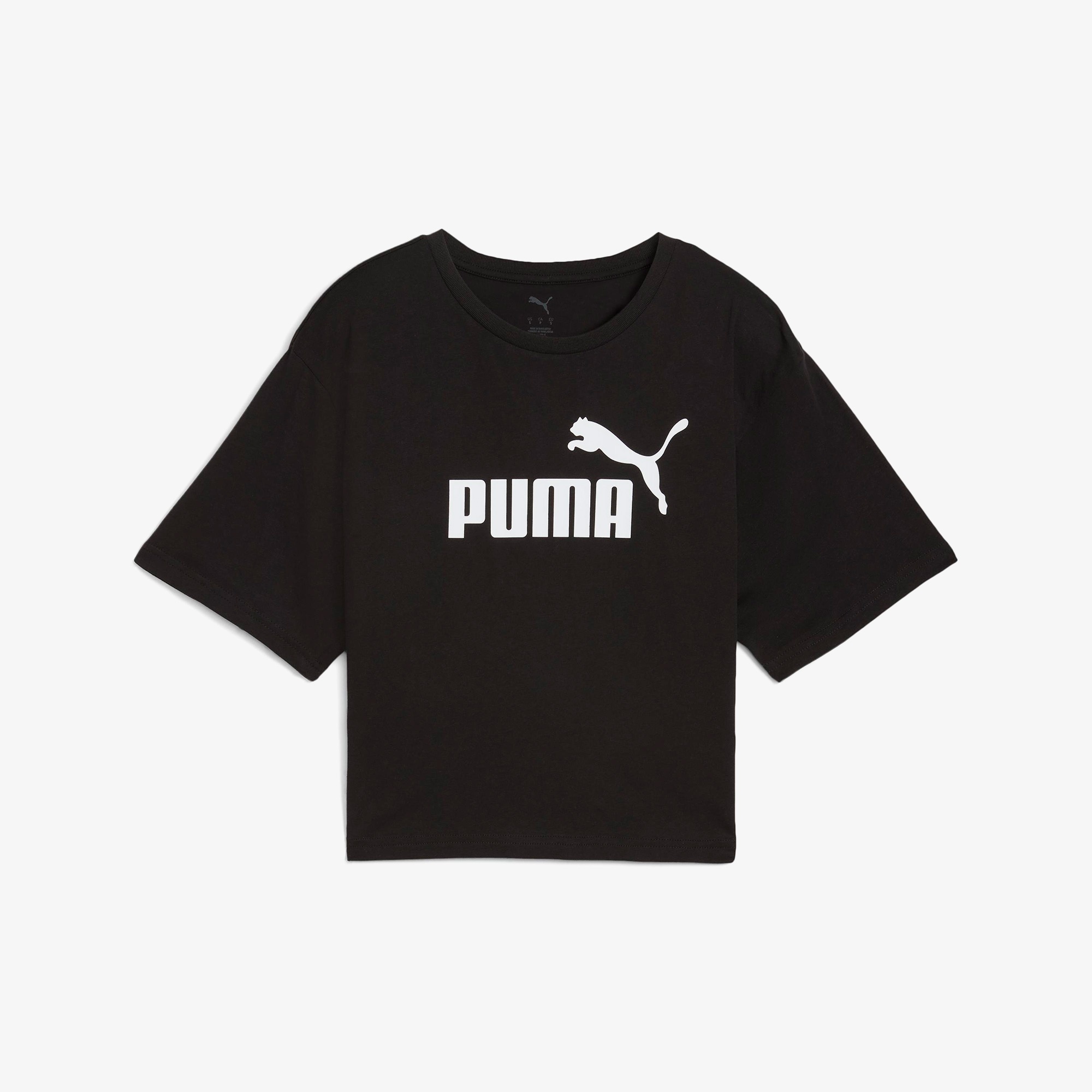 Puma Essential Cropped No. 1 Logo  Kadın Siyah T-Shirt