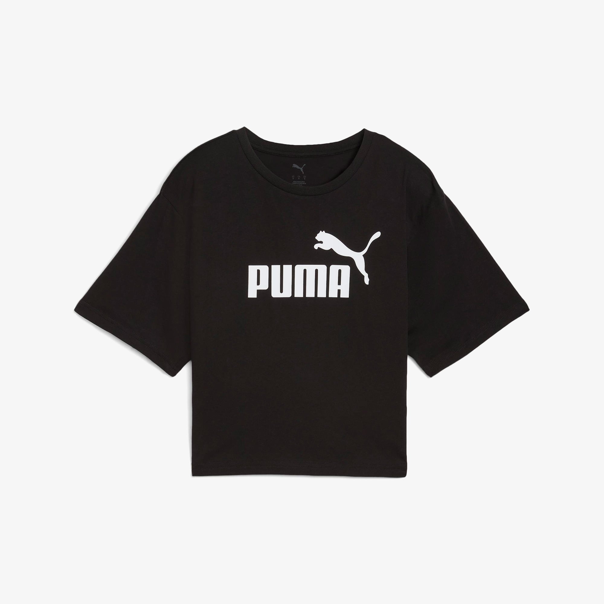 Puma Essential Cropped No. 1 Logo  Kadın Siyah T-Shirt