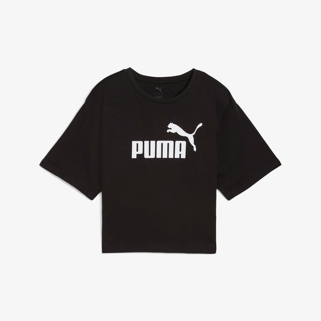  Puma Essential Cropped No. 1 Logo  Kadın Siyah T-Shirt