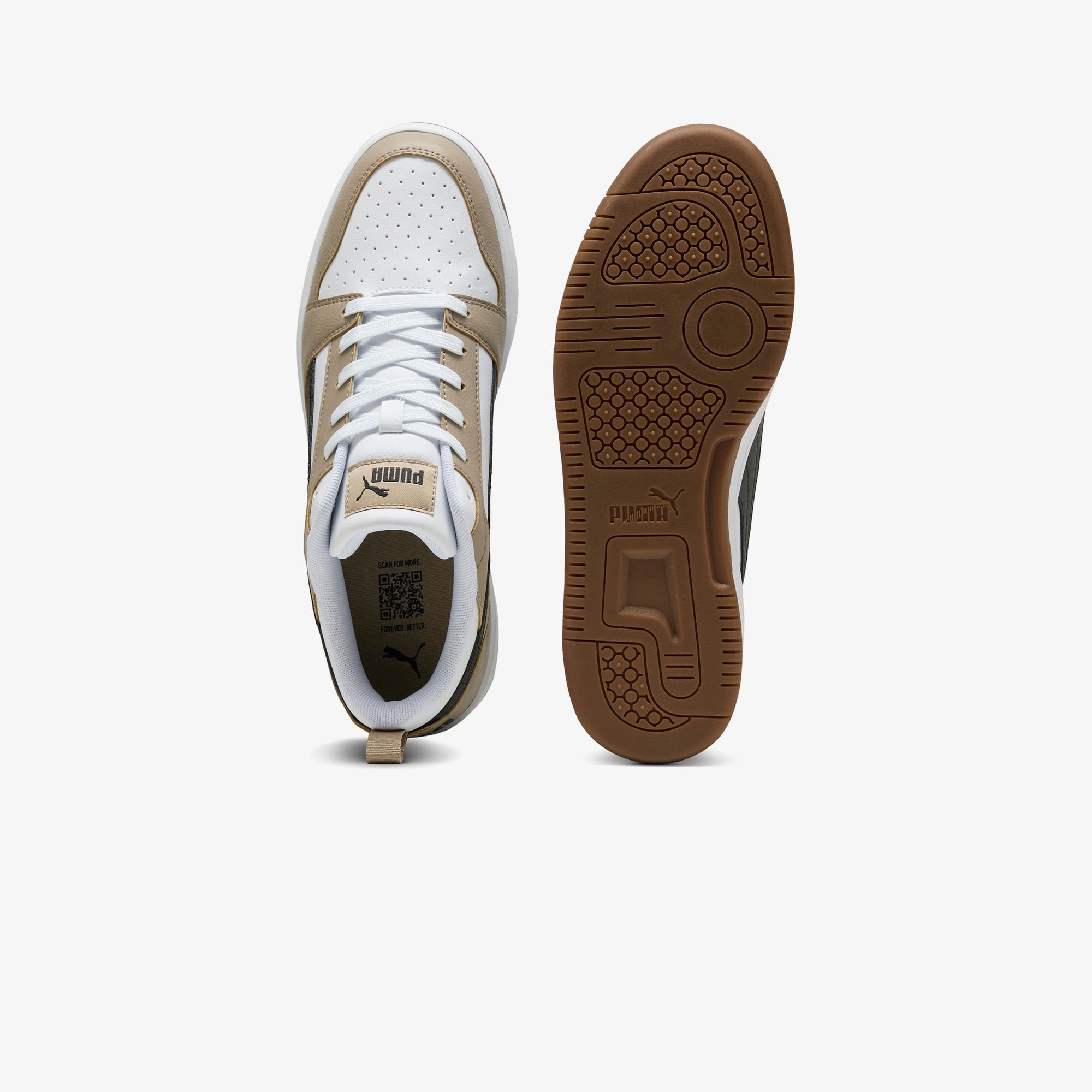 Puma Rebound v6 Low Unisex Bej Spor Ayakkabı