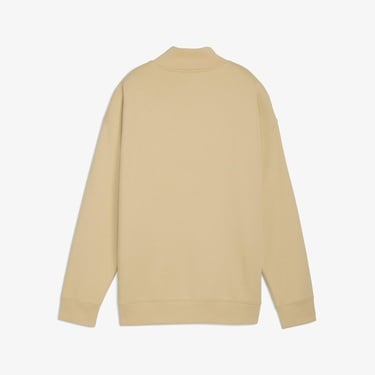  Puma Essential Script Half-Zip Crew Kadın Gri Sweatshirt