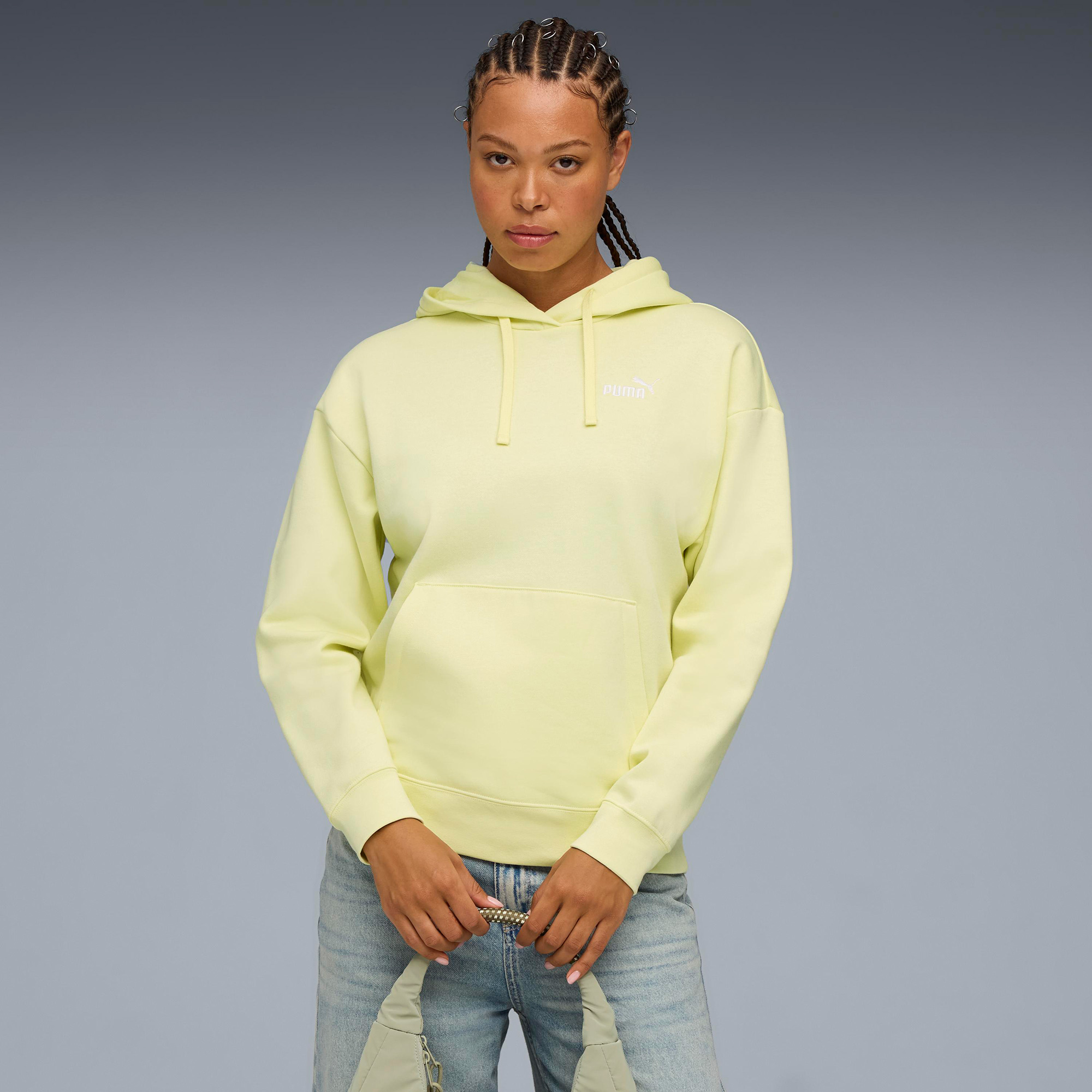  Puma Essential Small No. 1 Logo  Kadın Altın Rengi Sweatshirt