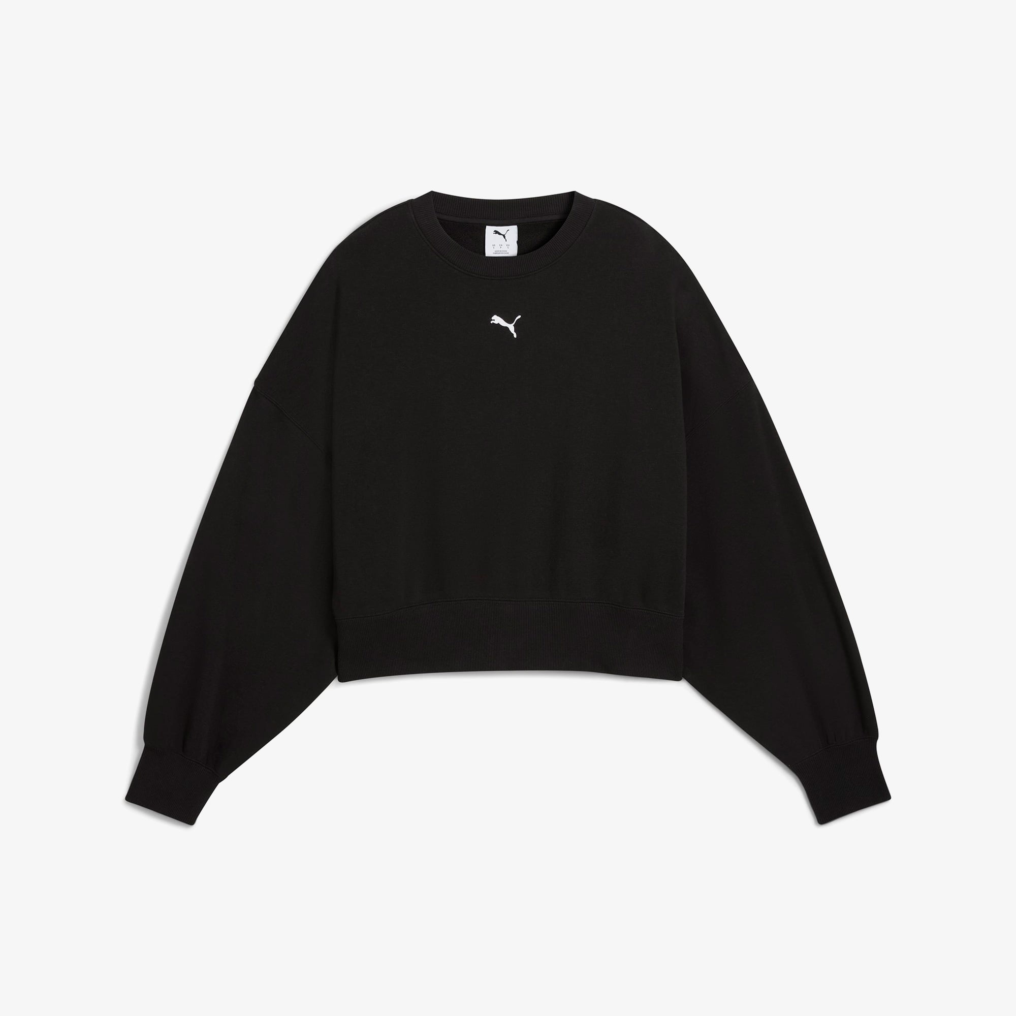 Puma Wardrobe Essential Crew Kadın Siyah Sweatshirt