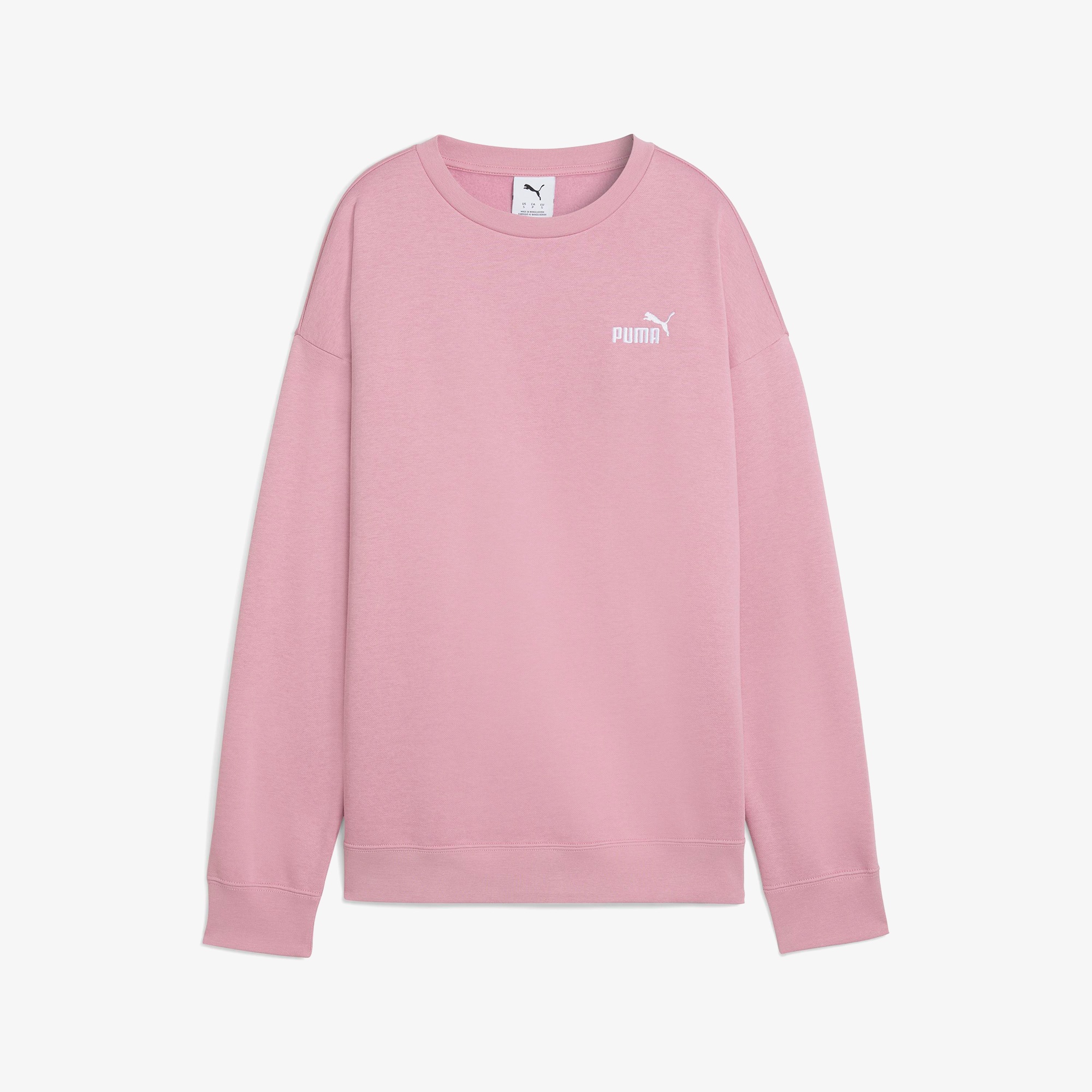 Puma Essential Small Logo Relaxed Crew Kadın Pembe Sweatshirt