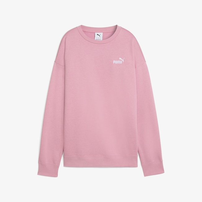  Puma Essential Small Logo Relaxed Crew Kadın Pembe Sweatshirt